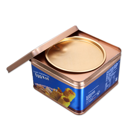 metal tin box square for cookie packing